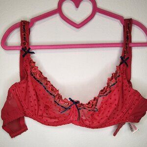 Curvy Kate 32G Princess Red Balcony Underwire Bra & Panty Set